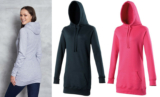 Ladies Sweatshirt Longline Hoodie Hooded Womens Long Line Top Size 8 10 12 14