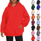 Women Hoodies Long Sleeve Hooded Sweatshirt Ladies Sport Casual Solid Color Warm