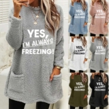 Women YES, I’M ALWAYS FREEZING Fleece Hoodies Jumper Pullover Sweatshirts Winter