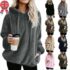 Women Fluffy Warm Hoodies Teddy Bear Plus Size Hooded Sweatshirt Jumper Pullover