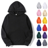Plain Adults Kids Hoodie Hooded Sweatshirt Mens Womens Boys Girls