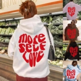 UK Womens PRINTED PLUS SIZE Hooded Hoodies Sweatshirt Loose Pullover Tops Shirts