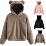 PLUS SIZE Womens Winter Warm Fleece Hooded Pullover Sweatshirt Hoodie Jumper Top