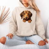 Dachshund Puppy Dog Women Hoodie Animal Lover Ladies Sweatshirt Pullover Hoodies