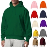 Adult Mens Women Pullover Hoodie Hooded Sweatshirt Fleece Top Plain Hoody Jumper