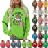 Womens Long Sleeve Sweatshirt Blouse Ladies Button V Neck Hoodies Tops Plus Size