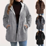 Women Hoodies Long Sleeve Hooded Sweatshirts Ladies Zip Up Cardigan Plus Size