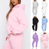 Women’s 2Pcs Boutique Hoodies Tracksuit Set Hooded Sweatshirt Pullover Plus Size