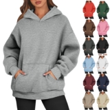 Women’s Causal Fleece Hoodie Long Sleeve Pullover Hooded Sweatshirts With Pocket