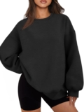 Cicy Bell Women’s Oversized Sweatshirts Crewneck Fleece Hoodies XL, Black