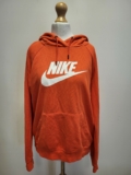 Z381 WOMENS NIKE ORANGE DRAWSTRING SWEATSHIRT HOODIE UK S 8 EU 36