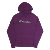 CHAMPION Womens Purple Hoodie L Cotton Blend Pullover Casual Sweatshirt