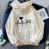 Women Girl Loose Pullover Sweatshirt Hoodies Top Velvet Japanese Bunny Ear Cute