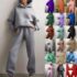 X718 WOMENS CHAMPION GREY DRAWSTRING CROPPED SWEATSHIRT HOODIE UK 8 S EU 36