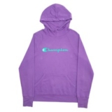 CHAMPION Hoodie Spellout Jumper Sweatshirt Womens M