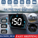 Universal MPH Car HUD GPS Speedometer Car Heads Up HD Display Over Speed Alert