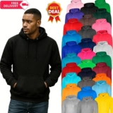 Plain Adults Kids Hoodie Hooded Sweatshirt Mens Womens Boys Girls