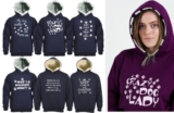 Hazy Blue Hoodie Slogan Sweatshirt Keep Calm Walking Dog Crazy Dog Lady