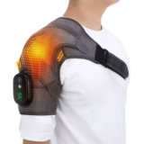 Electric Heated Vibration Shoulder Massager Wrap Rotator Cuff Brace Relief Pain