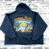 Vintage Harley Davidson Hoodie Men XL Black Sweatshirt Y2K Horny Toad Y2K Faded