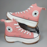Converse Run Star Hike High Top Platform Trainers Pink Womens UK 5 Canvas