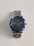 Nautica Chronograph Stainless Steel Watch Blue Dial 44mm 10ATM A20508g