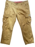 Unionbay Cargo Y2K Pants Mens 38×30 Tan Casual Straight Leg Cotton Flat Front