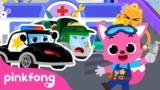 Help the Broken Police Car & Water Truck | 🚓 Car Hospital Compilation | Pinkfong Official