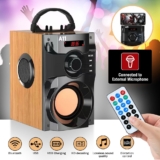 Portable Bluetooth Speakers Heavy Bass Sound System Wireless Subwoofer FM LED