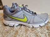Nike Trainers Size 10  Men / Women Running Walking Casual Grey Lime Yellow VGC