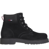 Tommy Jeans Bran Collar Men’s Black Suede Ankle Boots Casual EM0EM01059BDS