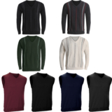 New Mens V Neck Jumper Long Sleeve Knitted Top Soft New Pullover Sweater Stripe