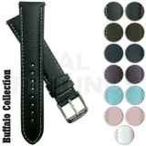Genuine Buffalo Grain Leather Watch Strap Band Mens Padded Stainless SS Buckle