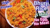 No Egg Bhurji Fried Rice with Paneer – Quick Lunch Box Idea Just 5 Mins | High Protein Veg Lunch Box