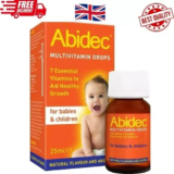 Abidec Kid Baby Multivitamin Drops Natural flavour and aroma, 25 ml -BBE 08/2025