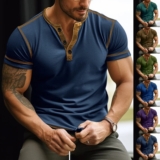 Mens V Neck Sports Muscle Tops Men Short Sleeve Summer Holiday Slim Fit T Shirts
