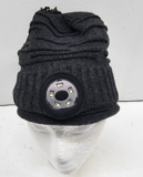 LED Beanie Hat with Light – Stocking Stuffers Gifts for Men Women Gray