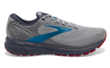 Brooks Men’s Running Shoes Ghost 14 Grey / Blue/ Red Mesh Running Shoes Trainers