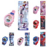 Kids Boys Girls Cartoon Digital Watch Light Up Frozen Superhero Wrist Watch Gift