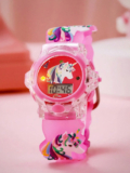 Kids Boy Girl Quart Wrist Watch Children Sports Watch Unicorn Silicone Strap