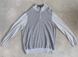 Brooks Brothers Cotton Cashmere Quarter-Zip Sweater – XL – Grey