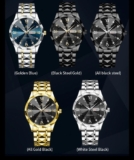 Men’s Quartz Watches 3 ATM Waterproof Luminous Date Stainless Steel Wristwatch
