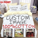 Custom Cotton Bedding Set Personalised Comforter Duvet Cover Quilt Pillowcases