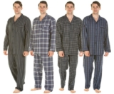 Haigman Brushed Cotton Pyjamas Mens Long Sleeve Tailored Button Pyjama Set