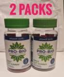Gut Support Probiotic Gummies Pro Bio with friendly bacteria  & vitsmins 2 PACKS