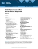 New Publication on Initial Appearances before Magistrates – North Carolina Criminal Law Blog