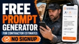 FREE Contractor Estimate Follow Up Prompt Generator [Hot New Release]