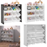 Kids Storage Wooden Unit Children’s Bookshelf Toy Shelves Organiser