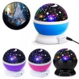 Rotating LED Galaxy Starry Night Light Projector Star Sky Moon Lamp Kid Bedroom,