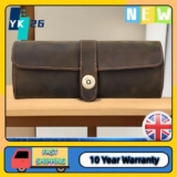 Watch Case Travel Box for Men Storage Watches Display Holder Press buckle Open